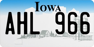 IA license plate AHL966
