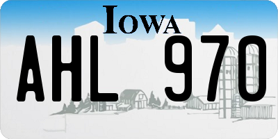 IA license plate AHL970