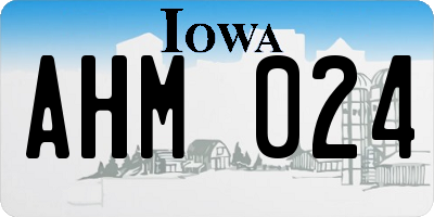 IA license plate AHM024
