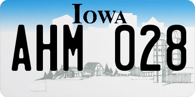 IA license plate AHM028