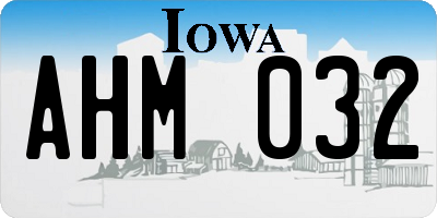 IA license plate AHM032