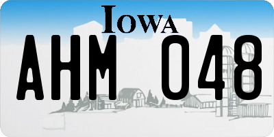 IA license plate AHM048
