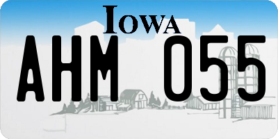 IA license plate AHM055