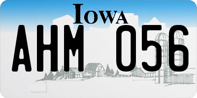IA license plate AHM056