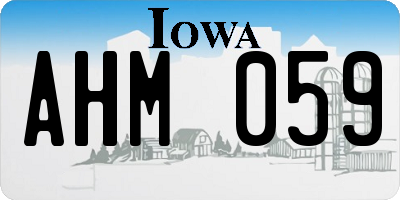 IA license plate AHM059