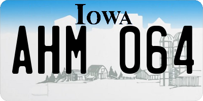 IA license plate AHM064