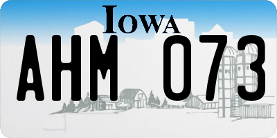 IA license plate AHM073