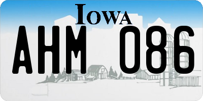 IA license plate AHM086