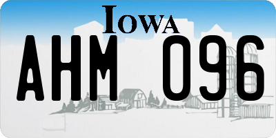 IA license plate AHM096