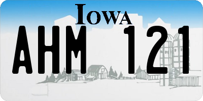 IA license plate AHM121