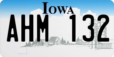 IA license plate AHM132