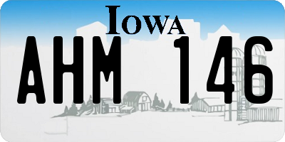 IA license plate AHM146