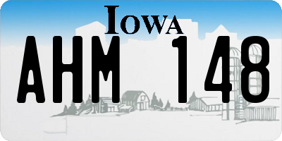 IA license plate AHM148