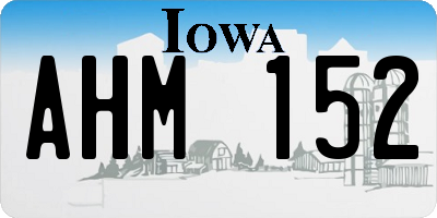 IA license plate AHM152