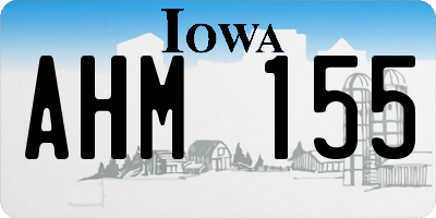 IA license plate AHM155