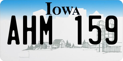 IA license plate AHM159
