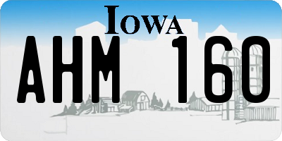 IA license plate AHM160