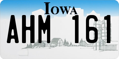 IA license plate AHM161