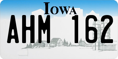 IA license plate AHM162