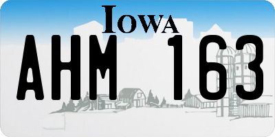 IA license plate AHM163