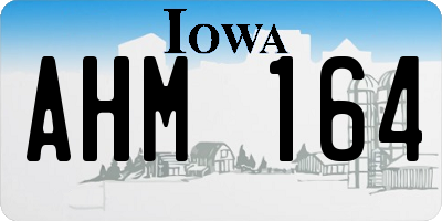 IA license plate AHM164