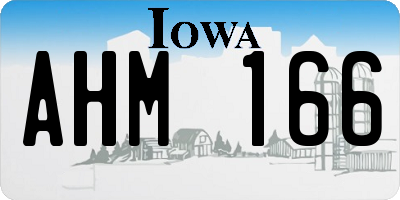 IA license plate AHM166