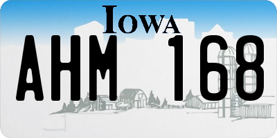 IA license plate AHM168