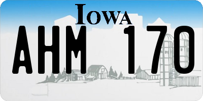 IA license plate AHM170