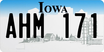 IA license plate AHM171