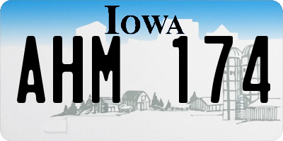 IA license plate AHM174