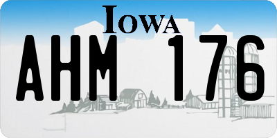 IA license plate AHM176