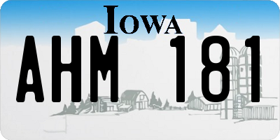 IA license plate AHM181