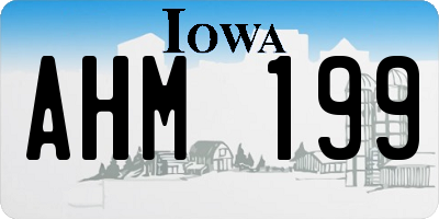IA license plate AHM199
