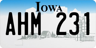 IA license plate AHM231