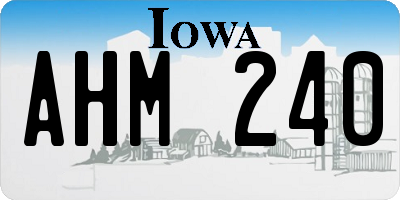 IA license plate AHM240