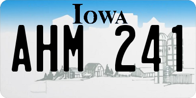 IA license plate AHM241
