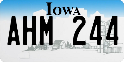 IA license plate AHM244