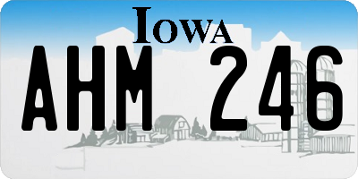 IA license plate AHM246
