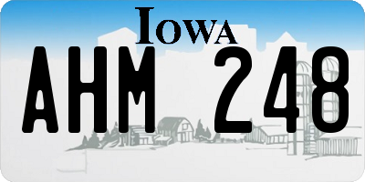 IA license plate AHM248