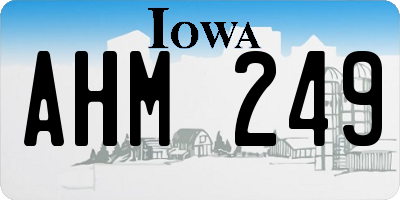 IA license plate AHM249