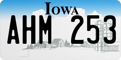 IA license plate AHM253