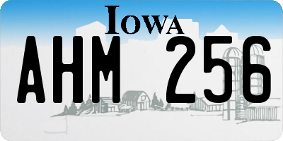IA license plate AHM256