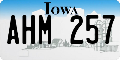 IA license plate AHM257