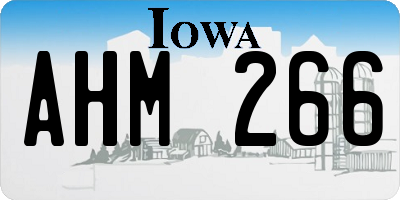 IA license plate AHM266