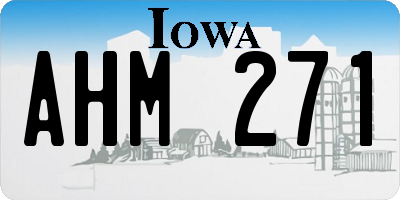 IA license plate AHM271