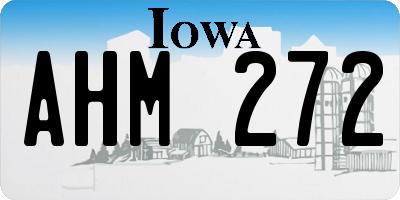 IA license plate AHM272