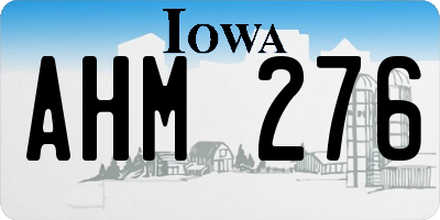IA license plate AHM276
