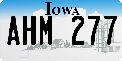IA license plate AHM277