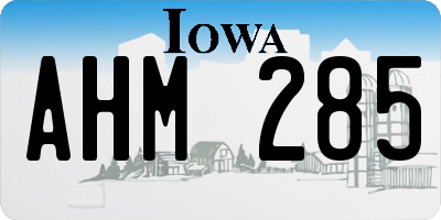 IA license plate AHM285