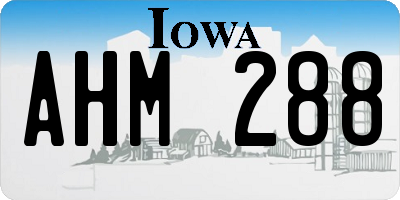 IA license plate AHM288